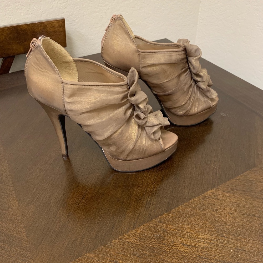 Chinese Laundry Shimmer Sheer peep toe bootie
